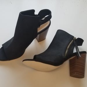 Cute open toe and heel booties